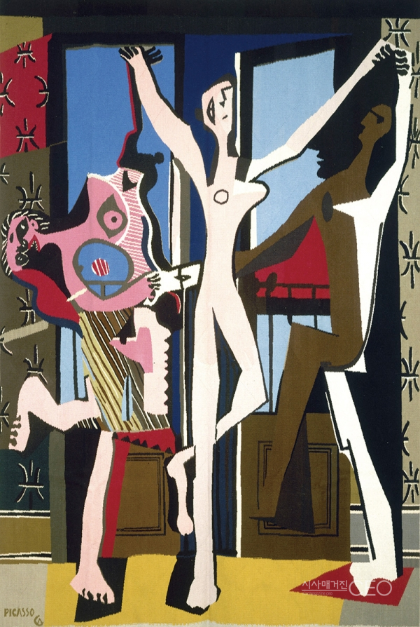 파블로 피카소무용, 1975, 296x206cm, 태피스트리Pablo Picasso, La Danse, 1975 © 2018 – Succession Pablo Picasso – SACK (Korea)